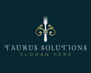 Fork Restaurant Cuisine logo design