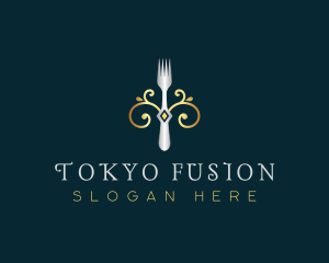 Fork Restaurant Cuisine logo design