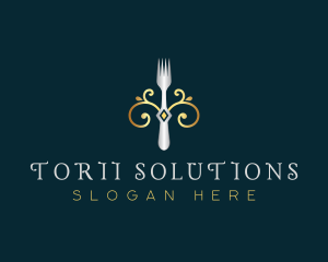 Fork Restaurant Cuisine logo design