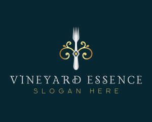 Fork Restaurant Cuisine logo design