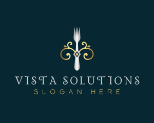 Fork Restaurant Cuisine logo design