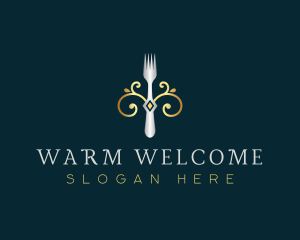 Fork Restaurant Cuisine logo design