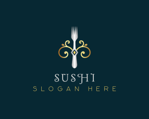 Fork Restaurant Cuisine logo design