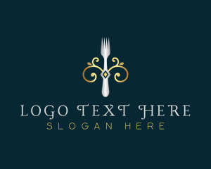 Fork Restaurant Cuisine Logo