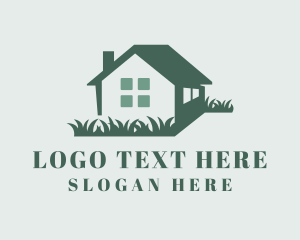 House - House Lawn Gardening logo design