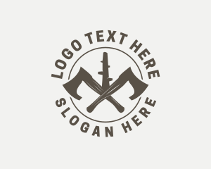 Lumberjack Axe Carpentry Logo