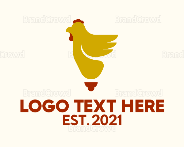 Chicken Light Bulb Logo