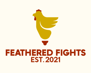 Chicken Light Bulb  logo design