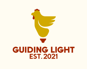 Chicken Light Bulb  logo design