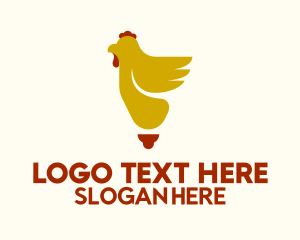 Chicken Light Bulb  Logo