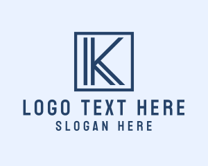 Letter Ah - Minimalist Business Letter K logo design