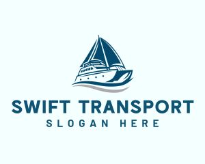 Boat Waves Transport logo design