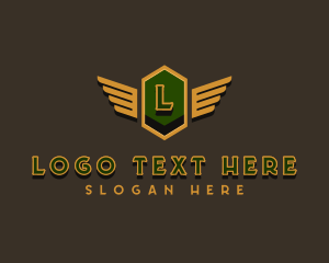 Freight - Automotive Hexagon Wing logo design