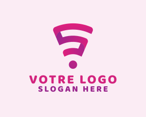 Digital Wifi Letter S  Logo
