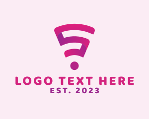 Web - Digital Wifi Letter S logo design