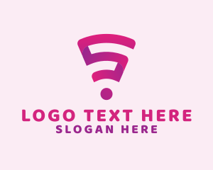 Digital Wifi Letter S  Logo