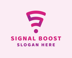 Digital Wifi Letter S  logo design