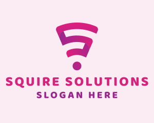 Digital Wifi Letter S  logo design