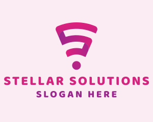 Digital Wifi Letter S  logo design