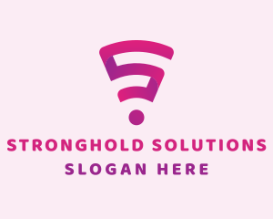 Digital Wifi Letter S  logo design