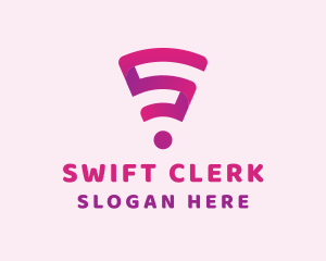 Digital Wifi Letter S  logo design