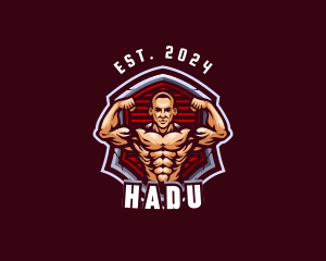 Bodybuilder Hunk Man Logo