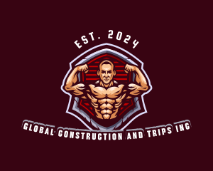 Muscle - Bodybuilder Hunk Man logo design
