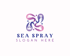 Housekeeper Sanitary Cleaning logo design