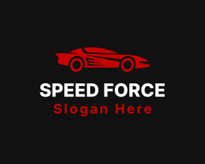 Red Speed Car logo design