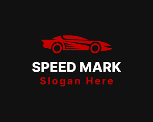 Red Speed Car logo design