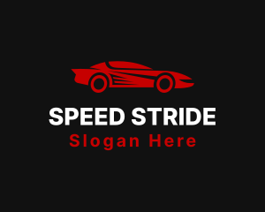 Red Speed Car logo design