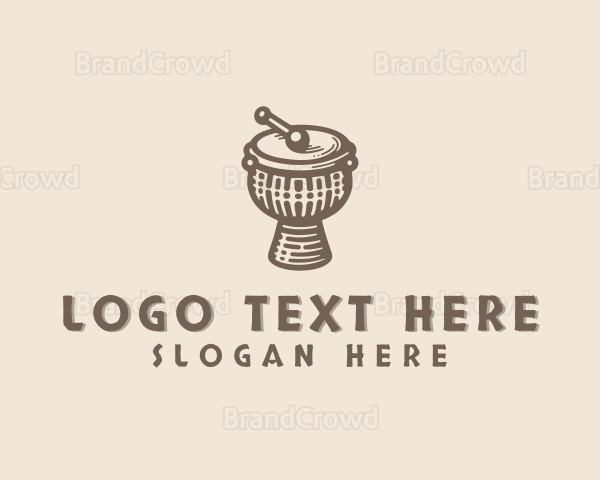 Traditional African Drum Logo