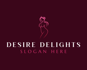 Nude Woman Body logo design