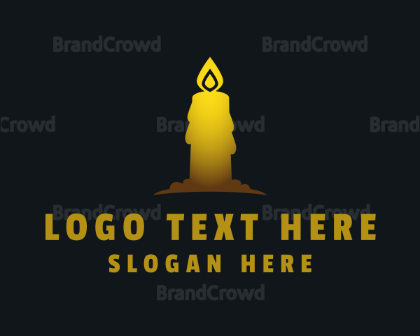 Yellow Halloween Candlelight Logo