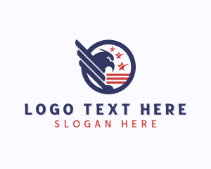 Liberal - American Eagle Patriot logo design