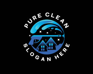 Pressure Washer Cleaning logo design