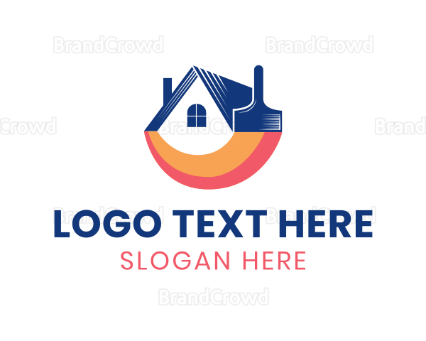 House Roof Paint Logo