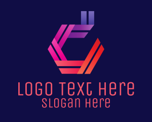 Hexagon - Hexagon Letter D logo design