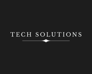 Solutions - Serif Company Text logo design