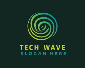 Gradient Wave Software logo design