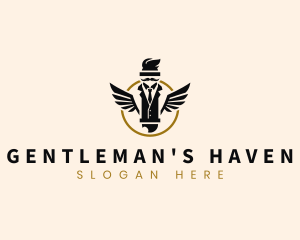 Gentleman Barbershop Grooming logo design