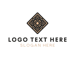 Tiler - Diamond Tile Pattern logo design