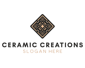 Ceramic - Diamond Tile Pattern logo design