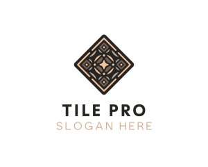 Tiler - Diamond Tile Pattern logo design