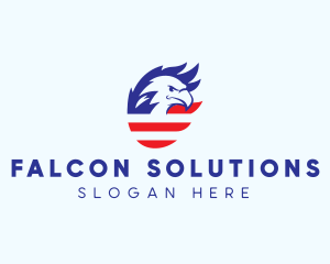 American Flag Eagle logo design