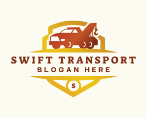 Tow Truck Transport logo design