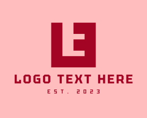 Red - Tech Programmer Letter E logo design