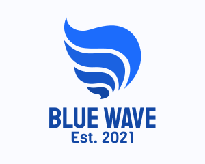 Blue Water Waves logo design