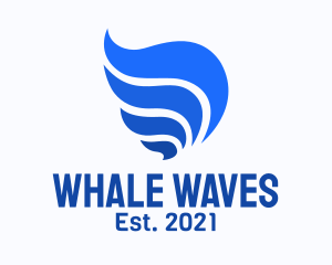 Blue Water Waves logo design