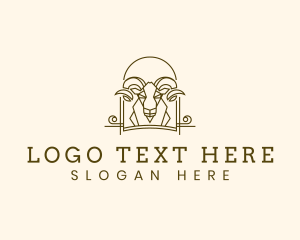 Bighorn - Ram Goat Sheep logo design